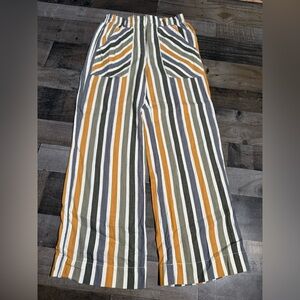 Anthropologie Striped Wide Leg Pants- Small